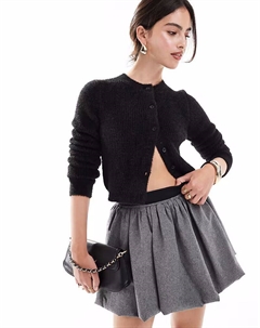 Приталенный кардиган из пушистой пряжи черного цвета Asos design