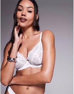 Бюстгальтер Fuller Bust Sexy Lace без подкладок, глубокий вырез, белый Ann summers