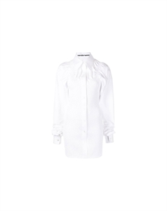 Приталенное платье-рубашка с буфами, белый Alexander wang