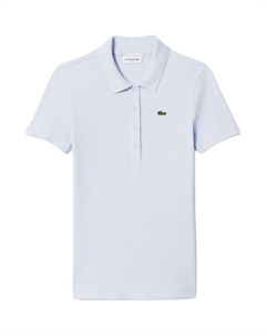 Поло с логотипом и резинкой, светло-голубой Lacoste