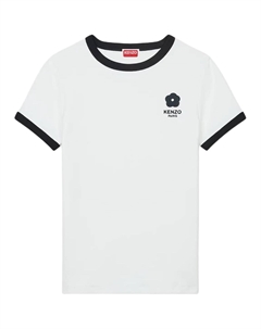 Футболка Boke Flower 2.0 с вышивкой и ребрами, белый Kenzo