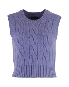 Короткий вязаный жилет, светло-фиолетовый Polo ralph lauren