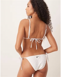 Плавки-стринги бикини Terry белого цвета Nike swimming