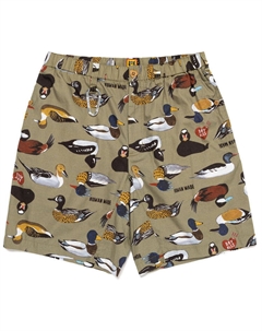 Шорты с принтом утки, оливковый Human made
