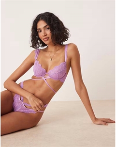 Бюстгальтер на косточках Sabrina сиреневого цвета Asos design