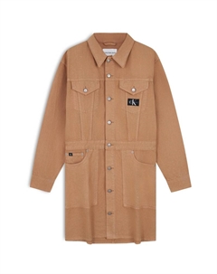 Женское платье с длинными рукавами, хаки Calvin klein