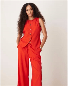 Топ с жатым эффектом, оранжево-коричневый Asos design