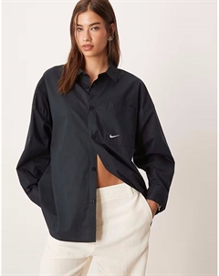 Рубашка свободного кроя Chill Poplin черного цвета Nike