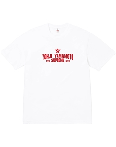 Футболка X Yohji Yamamoto с принтом Star Logo, белый Supreme