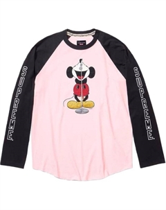 Футболка с длинными рукавами реглан Unisex, розовый Supreme