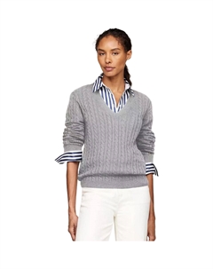 Топ женский, светло-серый Tommy hilfiger