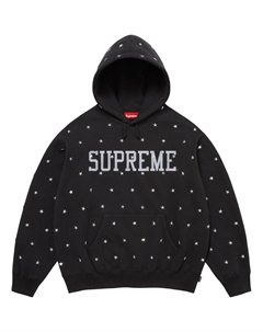 Звездчатый худи унисекс, черный Supreme