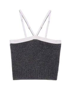 Регулируемый топ с резинкой, серый Prada