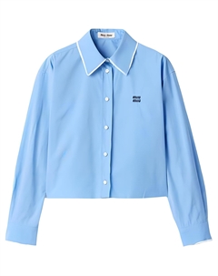 SS25 Рубашка Women's Sapphire Blue Miu miu