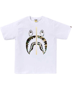 Bape 1st Camo отдельная футболка Shark, белый A bathing ape®