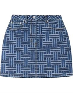 Прямой джинсовый мини-юбка с ровным подолом, синий Kenzo