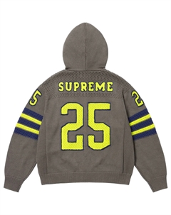 Спортивный худи на молнии fw25, серый/серый Supreme