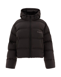 Худи с лого-жаккардом и утеплителем, черный Alexander wang