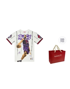Футболка Mitchell & Ness x NBA Unisex, Ecru (Vince Carter)+Shopping Bag Mitchell ness