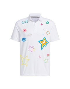 Быстросохнущая поло, короткий рукав, унисекс, белый Adidas