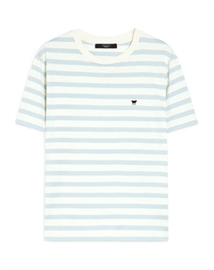 Футболка Weekend Max Mara в полоску с круглым вырезом, светло-зеленый Weekend max mara