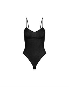 Комбинезон FW25 Sheer Knit Cami Bodysuit, Onyx/Onyx Skims