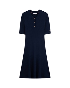 Женское платье с коротким рукавом, синий Tommy hilfiger