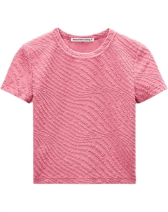Джаккардовая футболка с логотипом, розовый Alexander wang