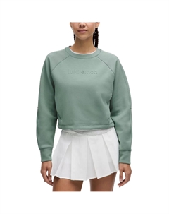 Облегающий укороченный свитшот женский, синий Lululemon