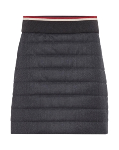 Мини-юбка с мягкой подкладкой, серый Brunello cucinelli