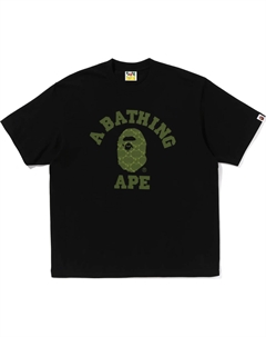 Футболка с принтом College Logo, черный A bathing ape®