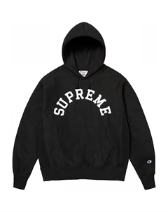 Толстовка Champion с капюшоном SS25, черный Supreme