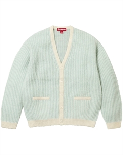 Двухцветный мохеровый кардиган, слоновая кость Supreme