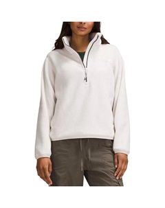 Полузип худи женская, белый Lululemon