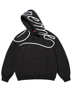 Худи с принтом на плече, черный Supreme