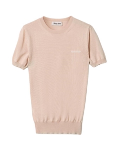 Футболка женская светло-бежевая Miu miu