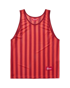 Полосатый сетчатый топ, красный Supreme