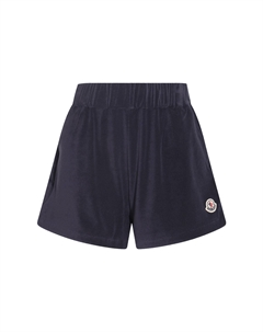 Шорты из велюра с нашивкой-логотипом, фиолетовый Moncler