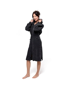 Махровый унисекс-халат идеально для сауны и спа, гостиничный халат, утренний халат 1 шт., темно-серый Move