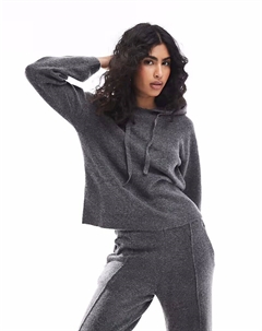 Трикотажная кофта с капюшоном из коллекции Mix & Match в цвете темно-серый меланж Pieces