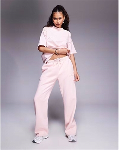 Широкие джоггеры с тиснением, нежно-розового цвета Kaiia