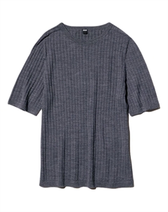 Топ женский асфальтово-серый Uniqlo