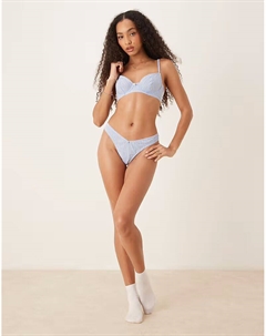 Тканые стринги Sidney в синюю полоску Asos design