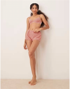 Боксеры-шорты в клетку Sidney красного цвета Asos design