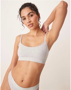 Бюстгальтер-бралетт Polo essentials в цвете «меланжевый серый» Polo ralph lauren