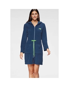 Женский халат Kira, идеальный для сауны и спа, гостиничный халат, утренний халат, 1 шт., с пояском, короткий, халаты для женщин, размеры XS-3XL, синий Kangaroos