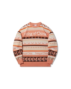 Джемпер Unisex Sunset Orange Jacquard, оранжевый Li-ning