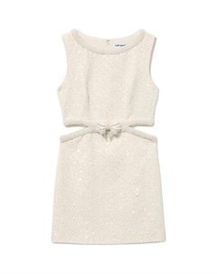 Мини-платье Bouclé с запахом, слоновая кость Self-portrait