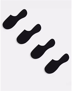 4 пары носков с низким вырезом, черного цвета Lindex