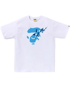 Футболка Bape Abc Camo Ape Face Sta, белый A bathing ape®